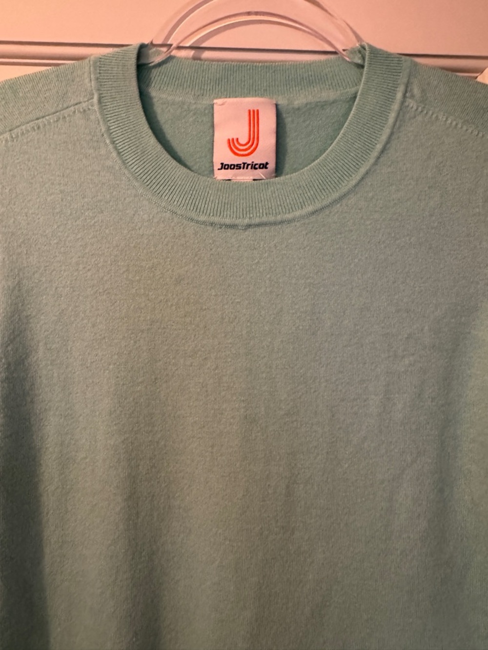 JoosTricot Mint Crewneck Sweater - Classic Lightweight Knit with Stretch